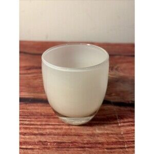 Glassybaby Celebrate White Votive Candle Holder